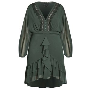 CITY CHIC Sweet Sunset Dress - Olive